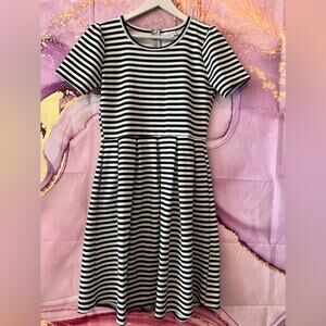 5/$30 Lularoe Striped Fit and Flare Dress